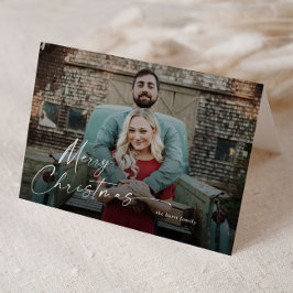 Cartão De Festividades Manuscrito de Natal Mínimo 2 Foto