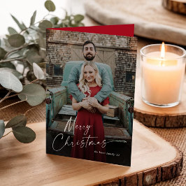 Cartão De Festividades Manuscrito de Natal Mínimo 2 Foto