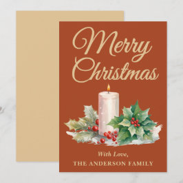 Cartão De Festividades Manuscrito Minimalista Feliz Boho de Natal Terraco