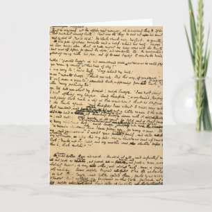 Cartão De Festividades Manuscrito Original de Carol de Natal