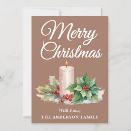 Cartão De Festividades Manusso Minimalista Feliz Natal Mocha Mousse