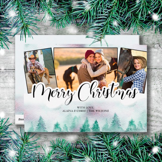 Cartão De Festividades Mão de Foto Mistura Forest 3 - Feliz Natal (Criador carregado)