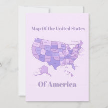 Mapa Minimalista dos Estados Unidos Arte Rosa Roxo