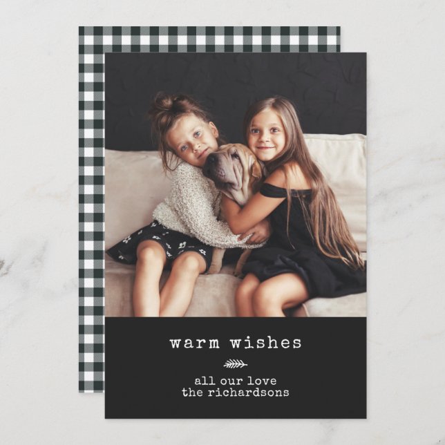 Cartão De Festividades Máquina de Digitalização Moderna | Foto de Férias  (Frente/Verso)