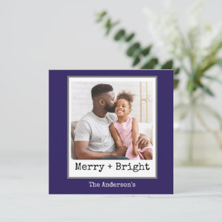 Cartão De Festividades Máquina de escrever minimalista - 1 foto - Feliz e