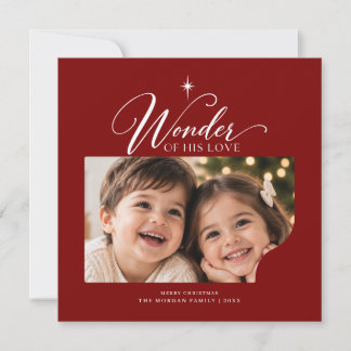 Cartão De Festividades Maravilha Vermelha do Seu Roteiro Foto Natal Relig