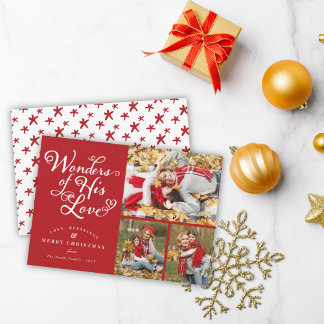 Cartão De Festividades Maravilhas de Seu Amor Natal Religioso 3 Foto