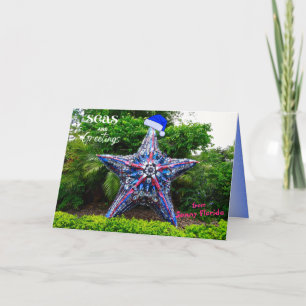 Cartão De Festividades Mares e Saudações do Natal Sunny Florida