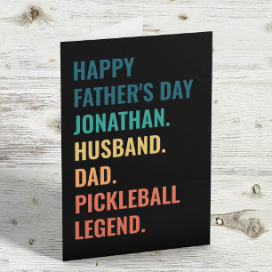 Cartão De Festividades Marido Pai Lenda do Pickleball Dia dos Pais Person