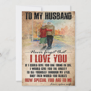 Cartão De Festividades Marido Para Meu Marido Nunca Esqueça