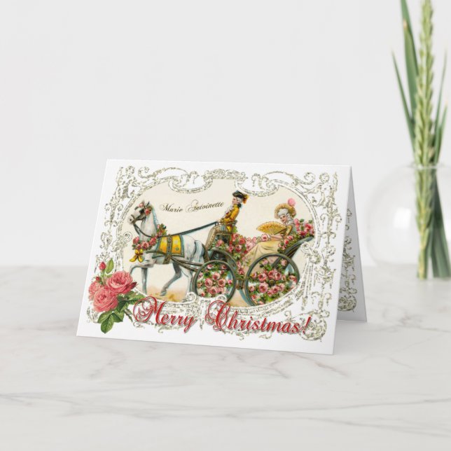 Cartão De Festividades Marie Antoinette  Greeting Card White Christmas (Frente)