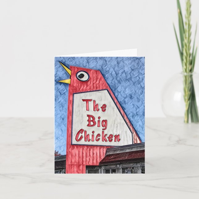 Cartão De Festividades Marietta Georgia Big Chicken pintando (Frente)