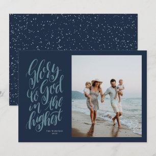 Cartão De Festividades Marinha Glória a Deus foto cristã de Natal