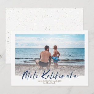 Cartão De Festividades Marinho de Natal Mele Kalikimaka
