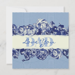 Cartão De Festividades Marinho Personalizado Dia de os pais Vintage Adora