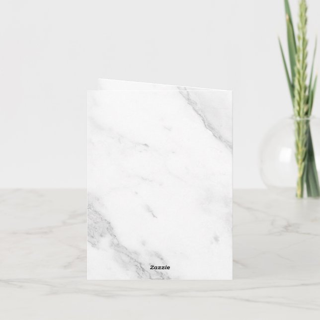 Cartão De Festividades Mármore Branco (Verso)