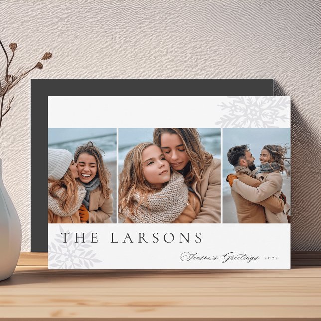 Cartão De Festividades Marquee da Família | Saudações da temporada Três F (Criador carregado)