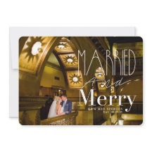 Married & Merry | Married Couple Holiday Photo