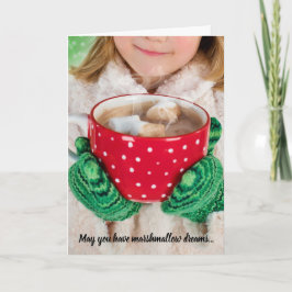 Cartão De Festividades Marshmallow Dreams & Hot Chocolate Christmas Card