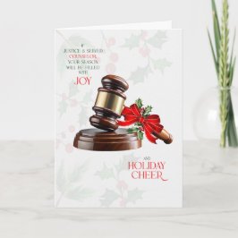 Cartão De Festividades Martelo Judicial de Advogado Veredito de Alegria e