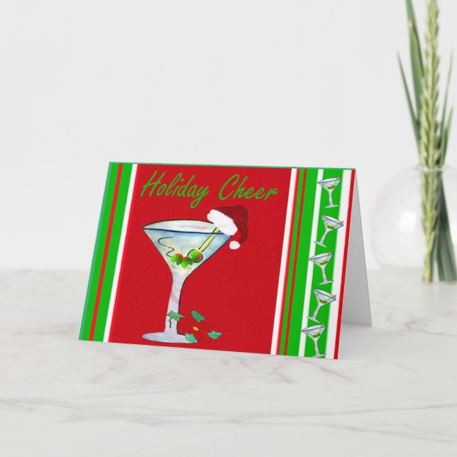 Cartão De Festividades Martini Christmas Holiday Christmas cards (Frente)