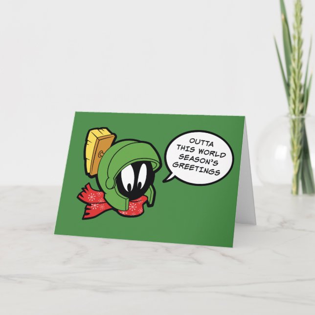 Cartão De Festividades MARVIN MARTIAN™ "Outta This World" Holiday (Frente)