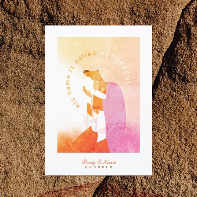 Cartão De Festividades Mary e Baby Jesus Natal (Criador carregado)