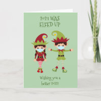 Máscara Divertida Feliz Natal Elfed Up 2021