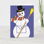Cartão De Festividades Masons Snowman<br><div class="desc">The Freemasons Holiday Snowman.</div>