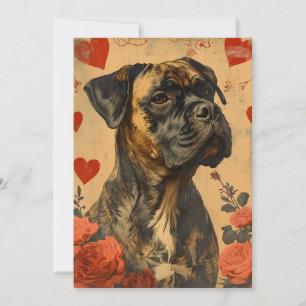 Cartão De Festividades Mastiff Vintage Dia dos Namorados 