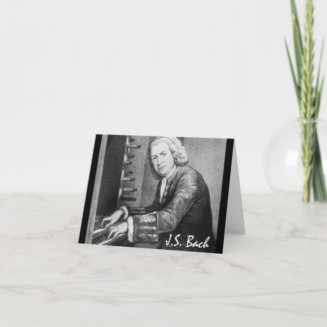 Cartão De Festividades Material de Johann Sebastian Bach (Frente)