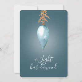 Cartão De Festividades Mateus 4:16 | Fé de Aquarela Original Personalizad