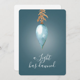 Cartão De Festividades Mateus 4:16 | Fé de Aquarela Original Personalizad