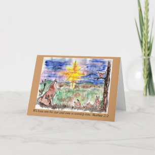 Cartão De Festividades Mathew 2:2 Chistmas Star