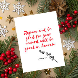 Cartão De Festividades Matthew 5:1 Scripture Christmas Greeting Card