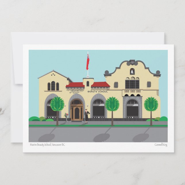 Cartão De Festividades Maxine Beauty School - Vancouver BC (Frente)