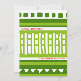 Cartão De Festividades MAZ Striped Ribbed Knitting Pattern 079 Christmas 