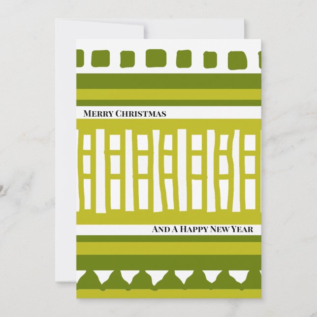 Cartão De Festividades MAZ Striped Ribbed Knitting Pattern 081 Christmas  (Frente)