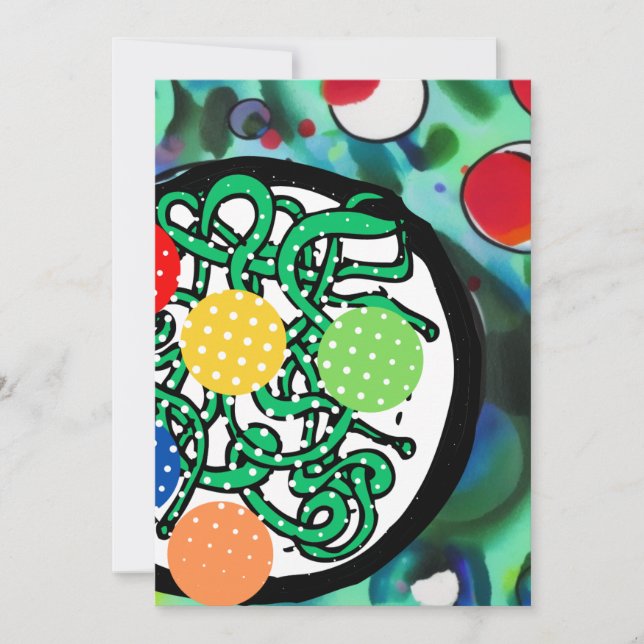 Cartão De Festividades Meatball Madness (Frente)