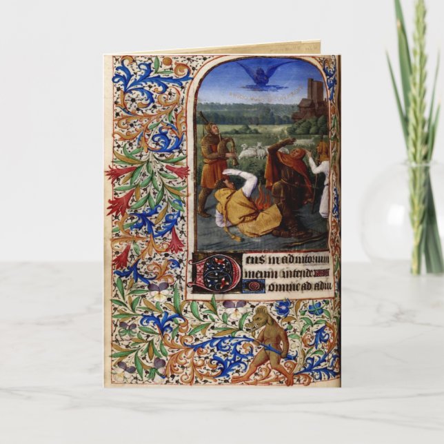 Cartão De Festividades Medieval Christmas Card 3 (Frente)