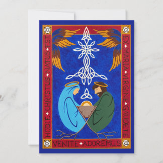 Cartão De Festividades Medieval Nativity Christmas Card