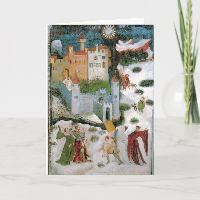 Cartão De Festividades Medieval Solstice Card (Frente)
