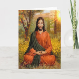 Cartão De Festividades Meditação do Jesus Cristo