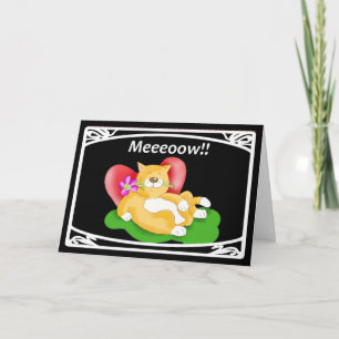 Cartão De Festividades Meeooow!! be my valentine