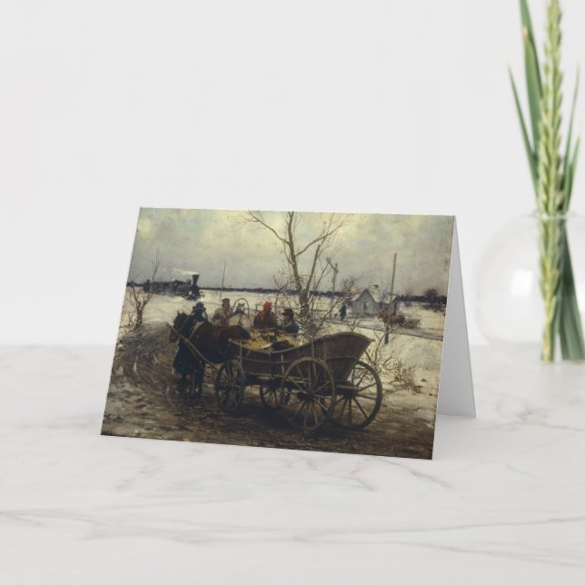 Cartão De Festividades Meeting the Train (Frente)