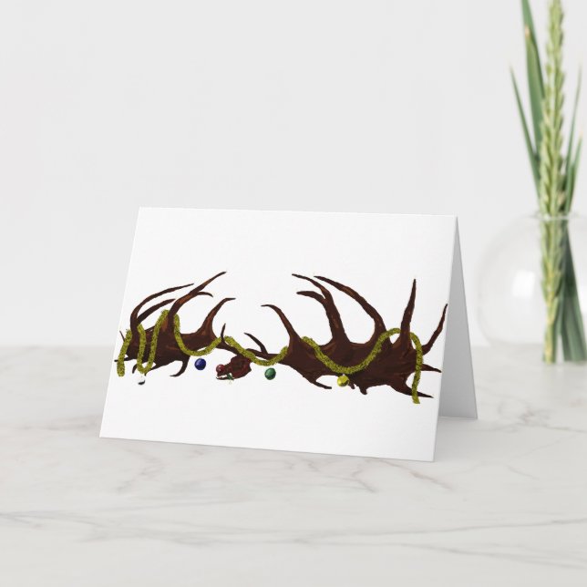 Cartão De Festividades Megaloceros Skull Christmas Card (Frente)