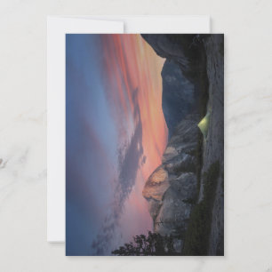 Cartão De Festividades Meia Dome Sunset Snow Creek 2 - Yosemite