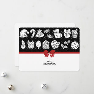 Cartão De Festividades Meia-noite Mercamento e Yuletide Whispers