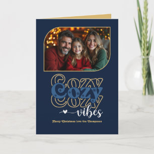 Cartão De Festividades Meia-Noite Velvet Cozy Vibes Foto de Natal