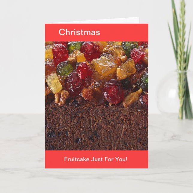 Cartão De Festividades Meio Fruitcake (Frente)